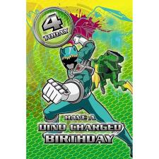 4th Birthday Power Rangers Birthday Card